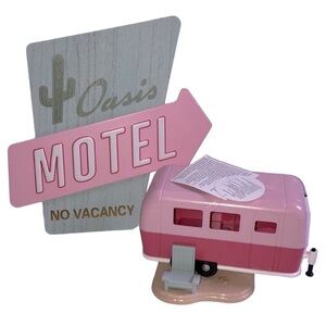 NWT Retro Oasis Model motel sign & airstream